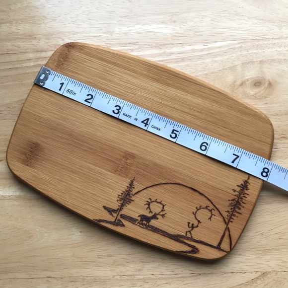 Small Bamboo artisan burned wooden board - Picture 5 of 6